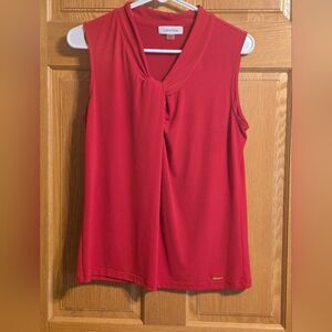 Calvin Klein pleated crew neckline cami size small